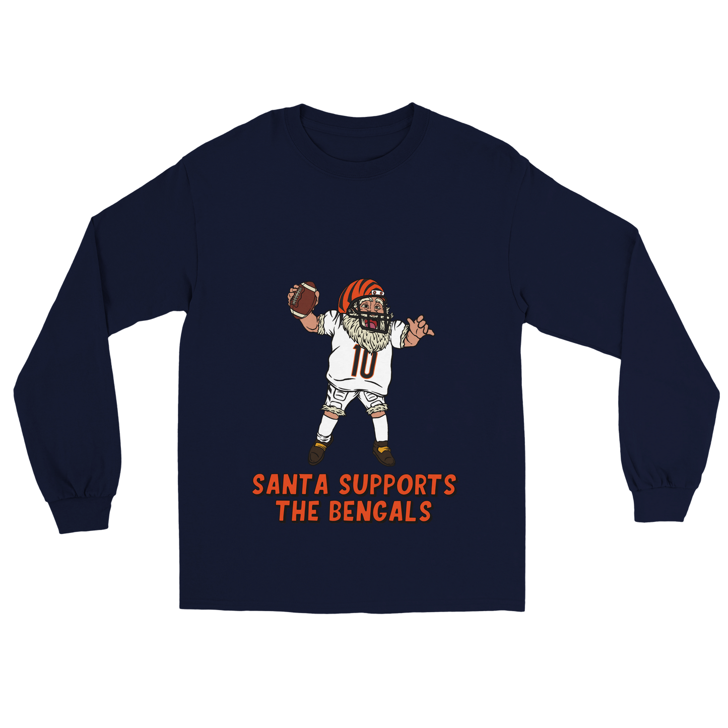 Cincinnati Bengals Unisex Longsleeve Santa T-shirt