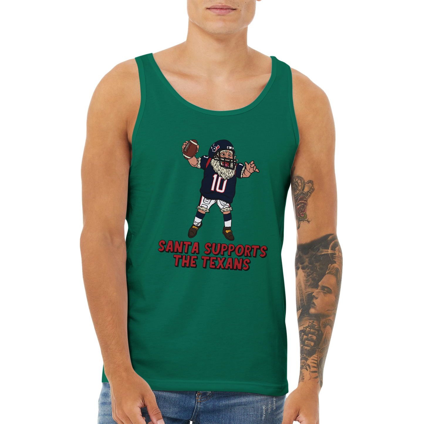 Houston Texans Unisex Santa Tank Top