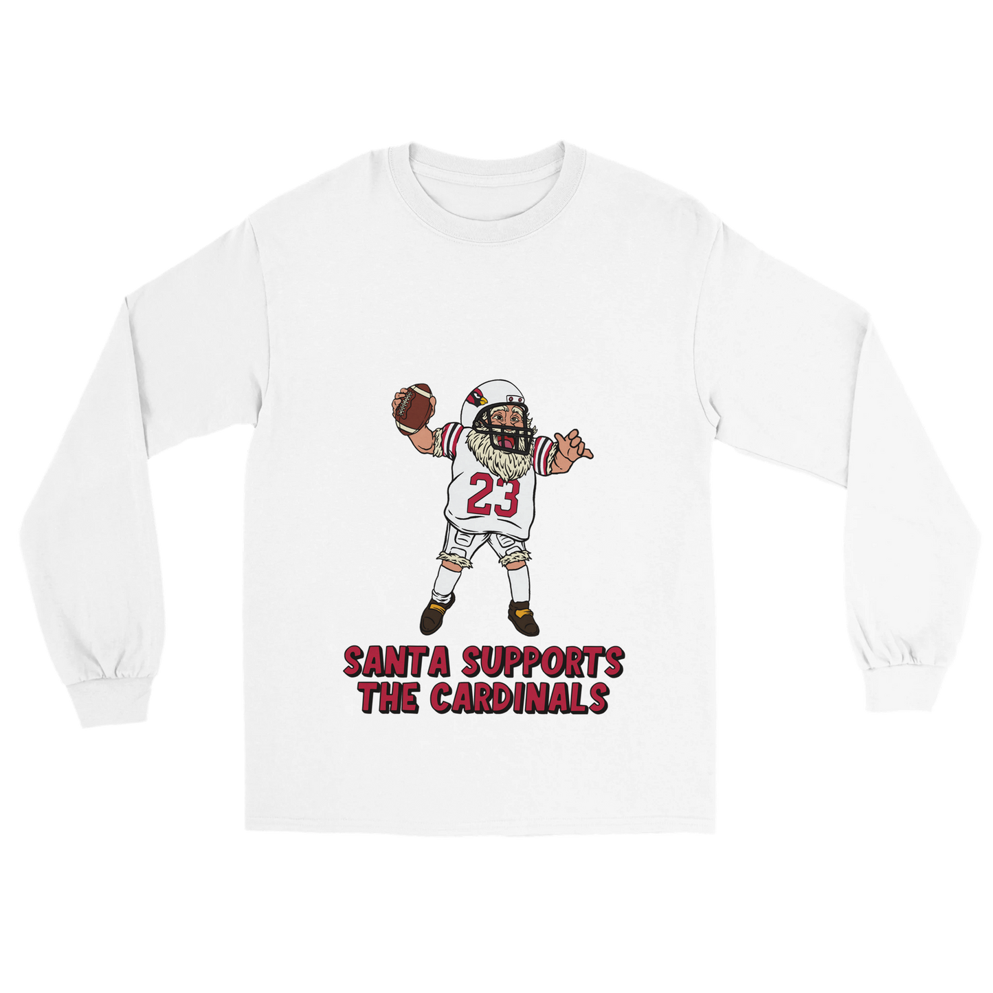 Arizona Cardinals Unisex Longsleeve Santa T-shirt