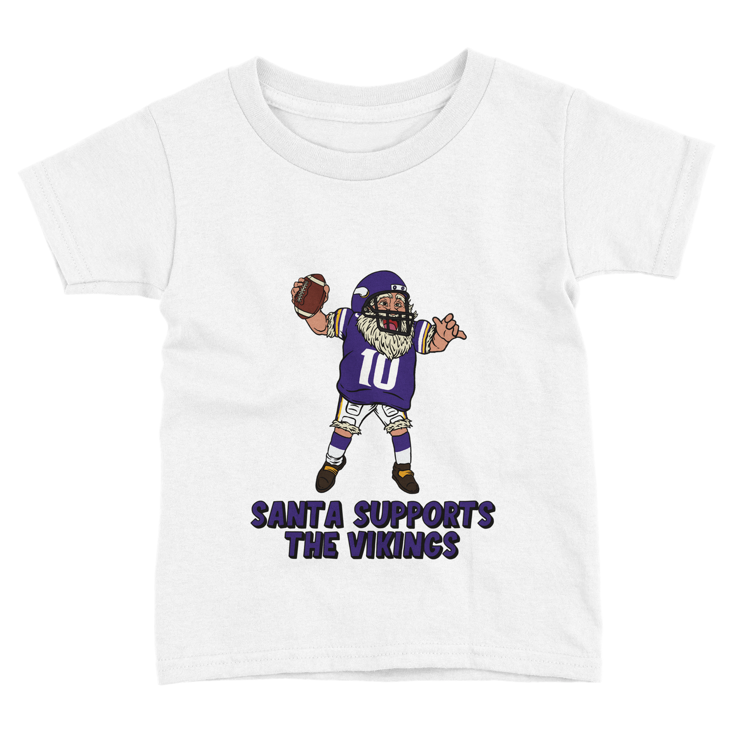 Minnesota Vikings Toddler Fine Jersey Santa T-Shirt