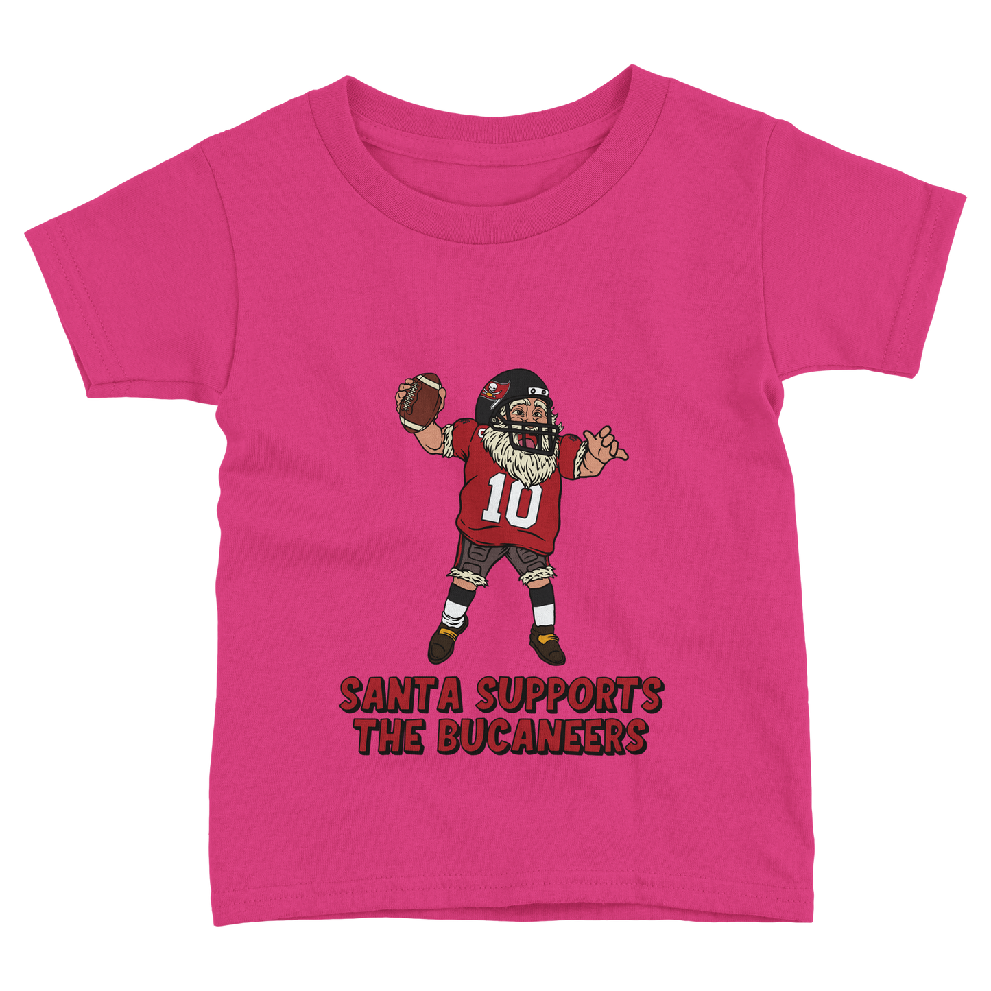 Tampa Bay Buccaneers Toddler Fine Jersey Santa T-Shirt