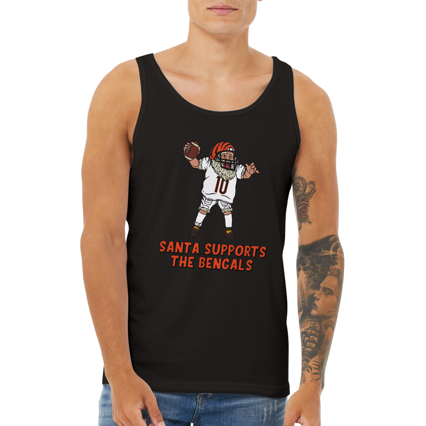 Cincinnati Bengals Unisex Santa Tank Top