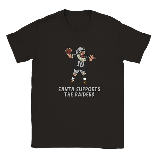 Las Vegas Raiders Kids Crewneck Santa T-shirt