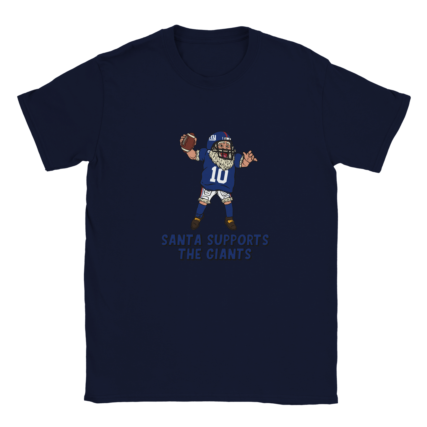 New York Giants Kids Crewneck Santa T-shirt