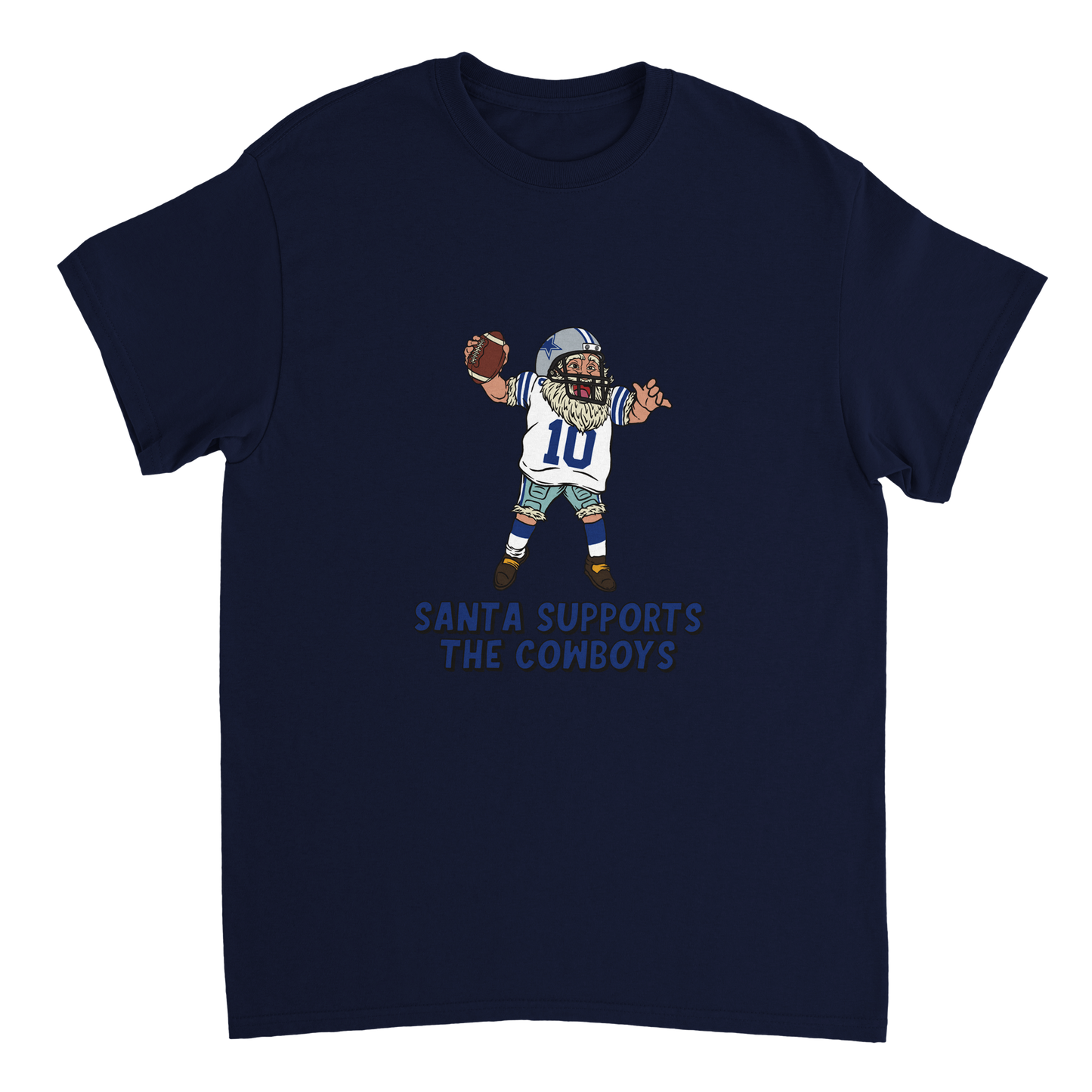 Dallas Cowboys Unisex Crewneck Santa T-shirt