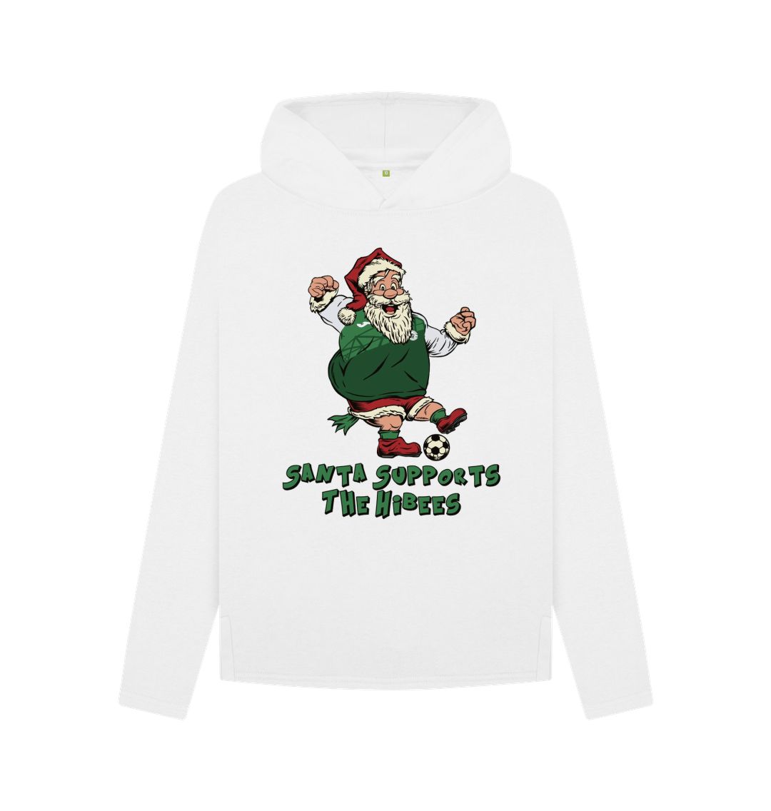 White Hibernian Women's Santa Hoody (relaxed fit)