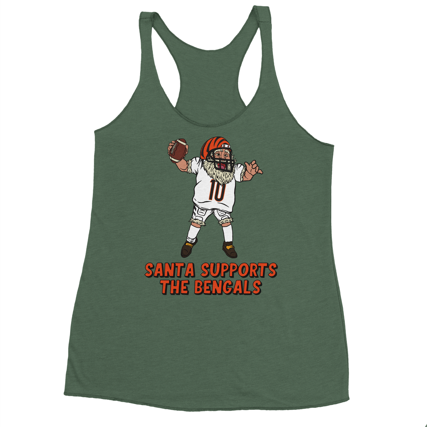 Cincinnati Bengals Women's Racerback Santa Tank Top