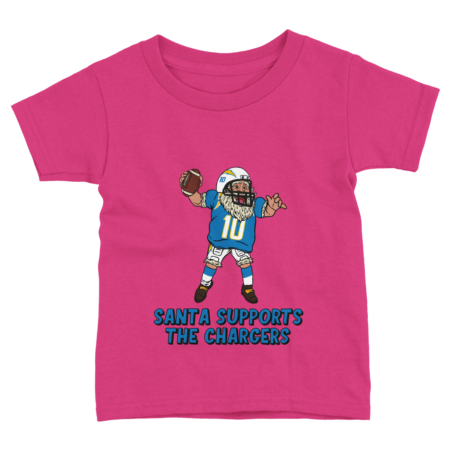 Los Angeles Chargers Toddler Fine Jersey Santa T-Shirt