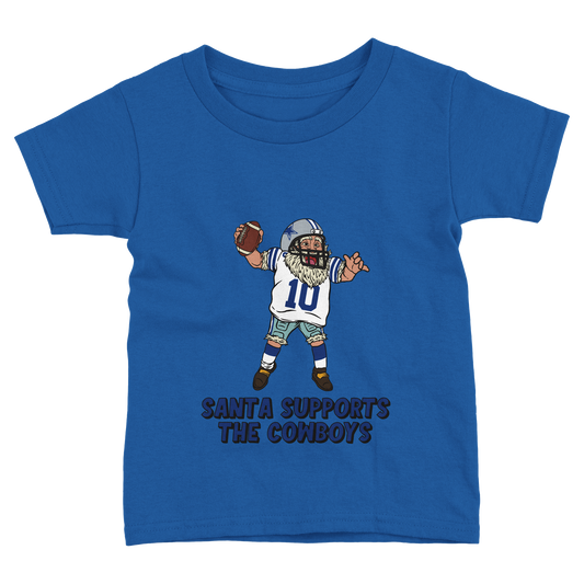 Dallas Cowboys Toddler Fine Jersey Santa T-Shirt