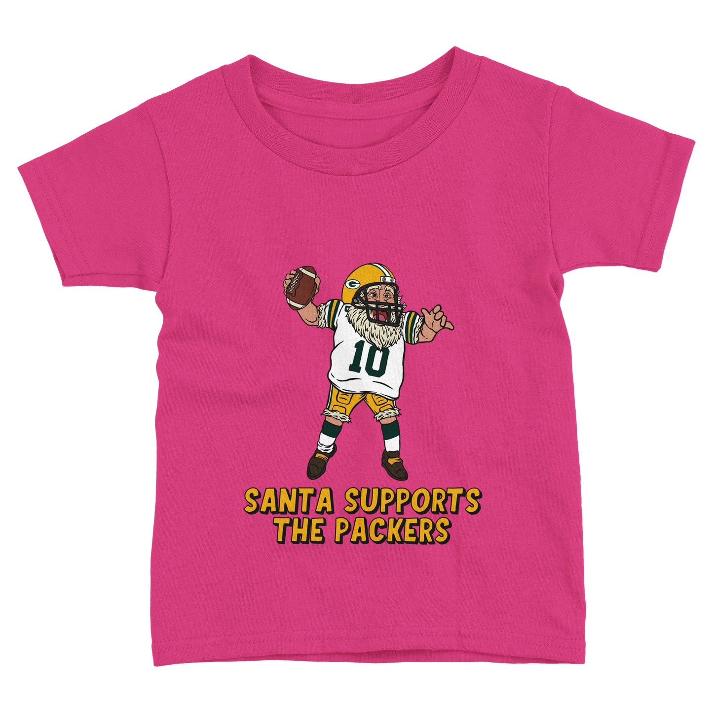 Green Bay Packers Toddler Fine Jersey Santa T-Shirt