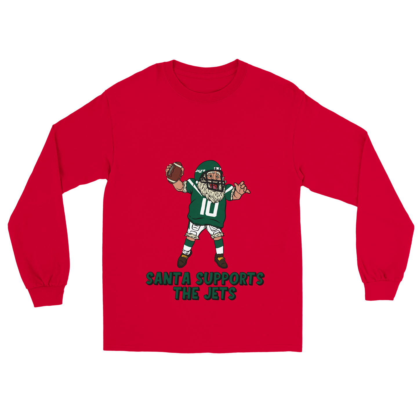 New York Jets Unisex Longsleeve Santa T-shirt