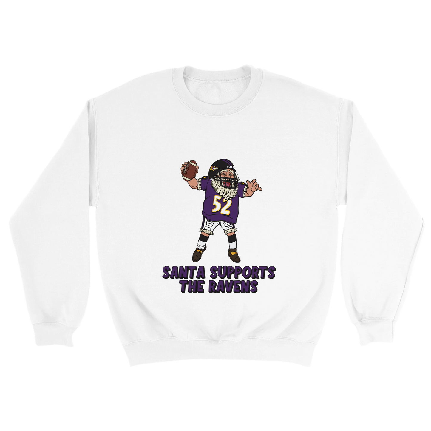 Baltimore Ravens Unisex Crewneck Santa Sweatshirt