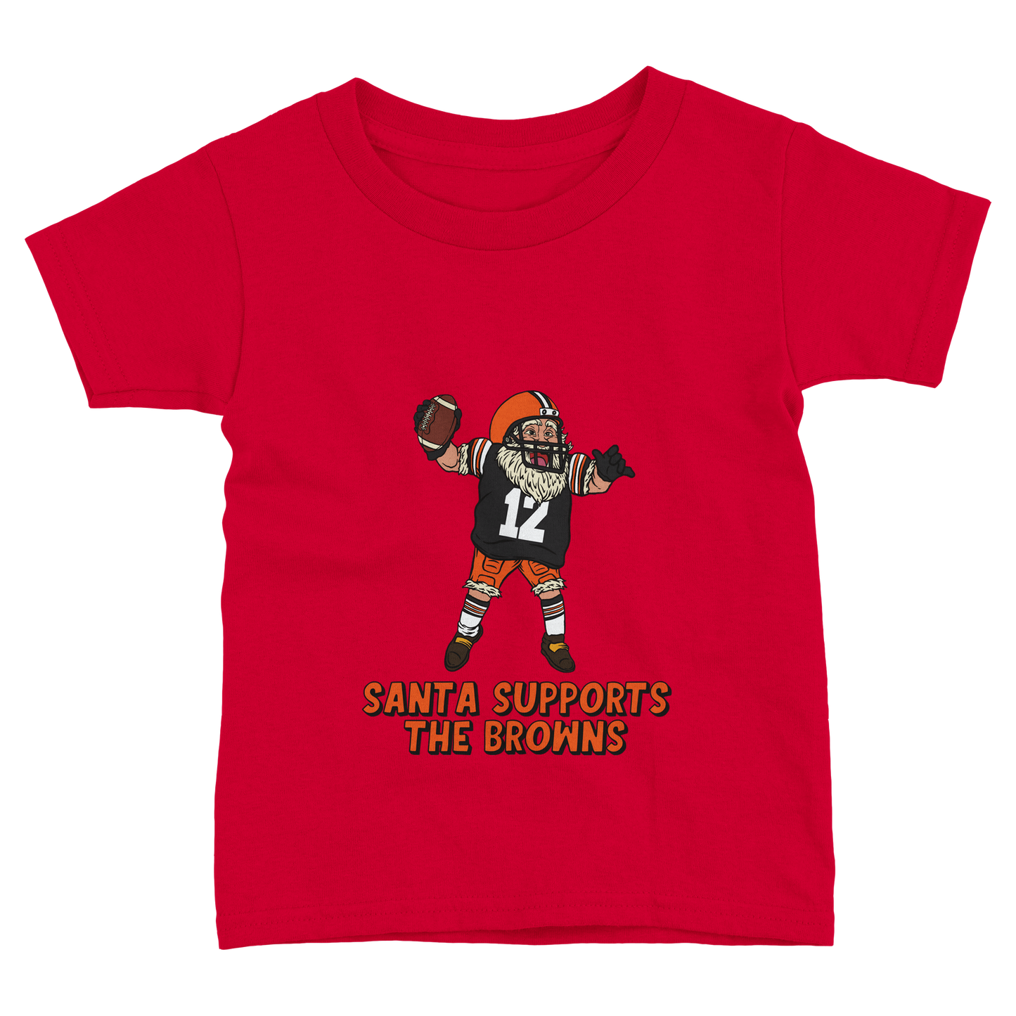 Cleveland Browns Toddler Fine Jersey Santa T-Shirt