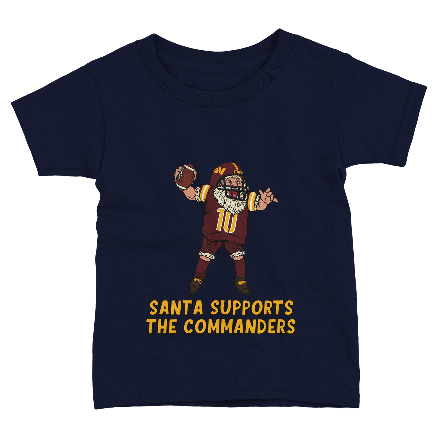 Washington Commanders Toddler Fine Jersey Santa T-Shirt