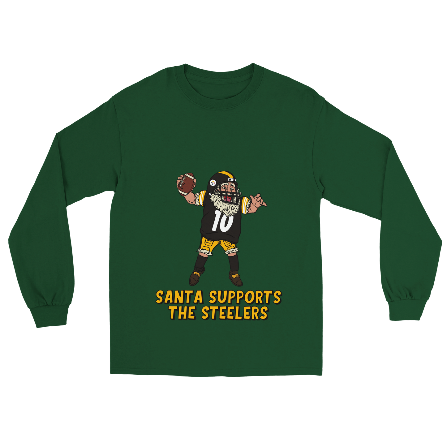 Pittsburgh Steelers Unisex Longsleeve Santa T-shirt