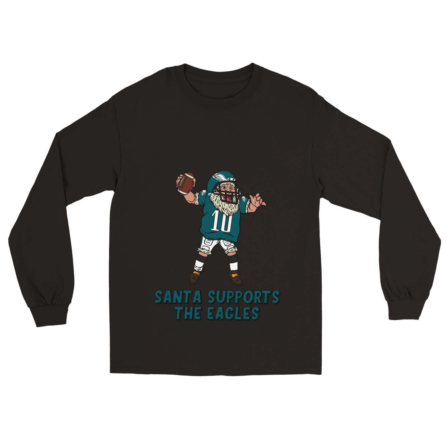 Philadelphia Eagles Unisex Longsleeve Santa T-shirt