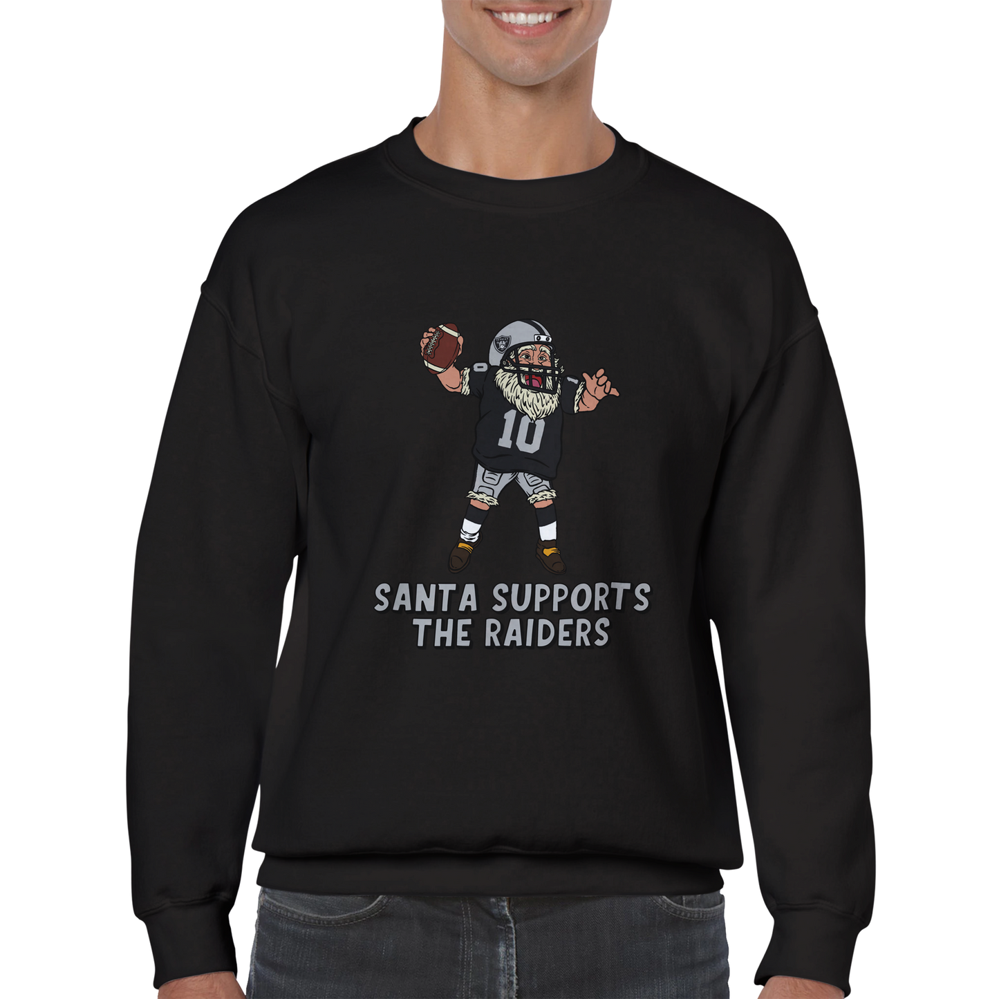 Las Vegas Raiders Unisex Crewneck Santa Sweatshirt