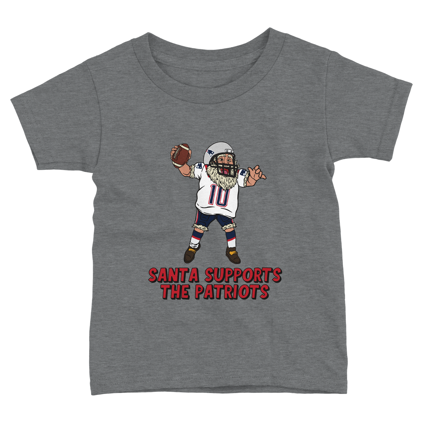 New England Patriots Toddler Fine Jersey Santa T-Shirt