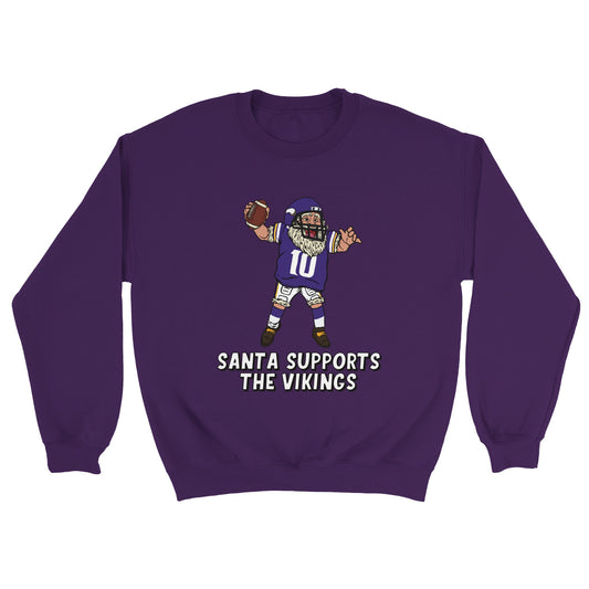 Minnesota Vikings Unisex Crewneck Santa Sweatshirt