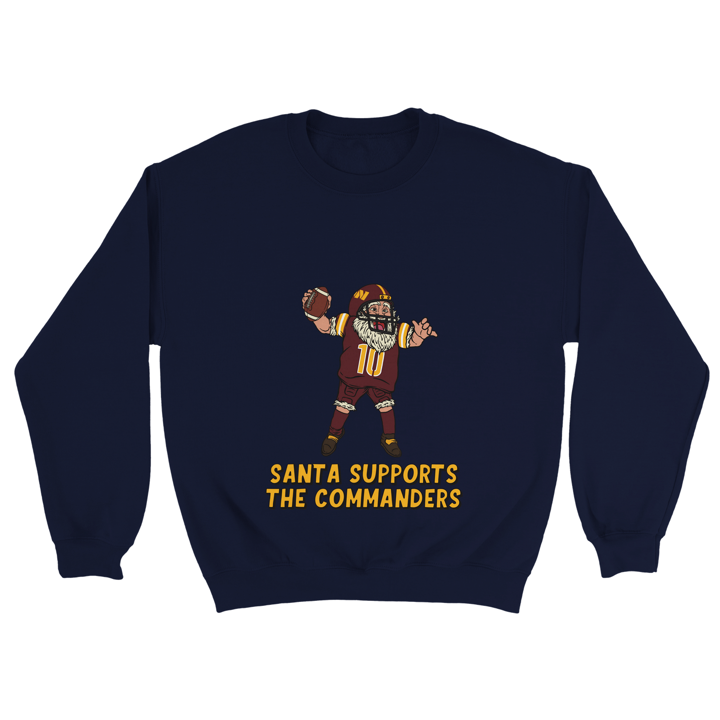 Washington Commanders Unisex Crewneck Santa Sweatshirt