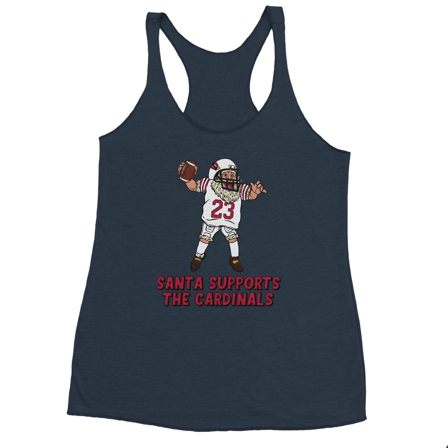 Arizona Cardinals Women's Racerback Santa Tank Top