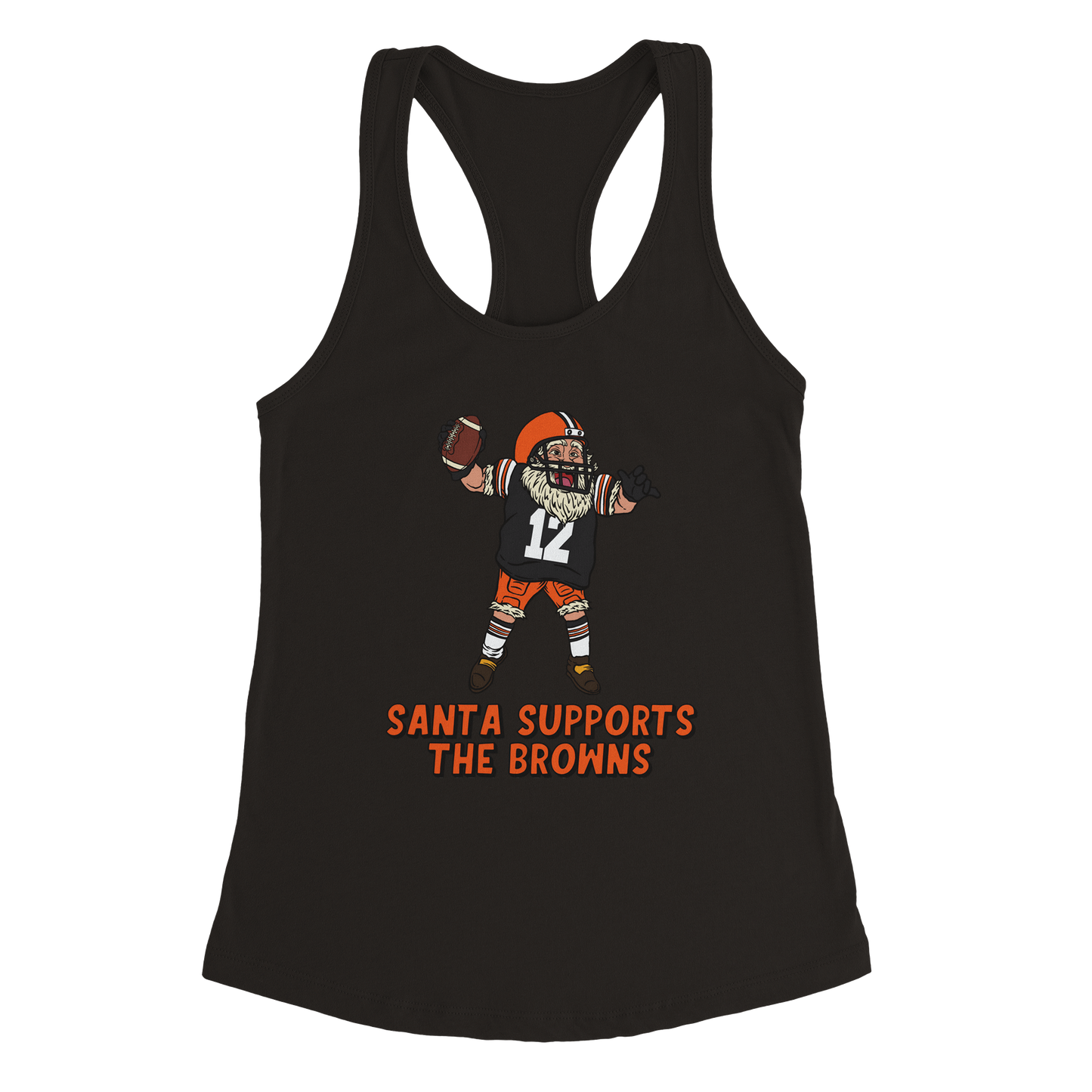 Cleveland Browns Women's Santa Racerback Tank