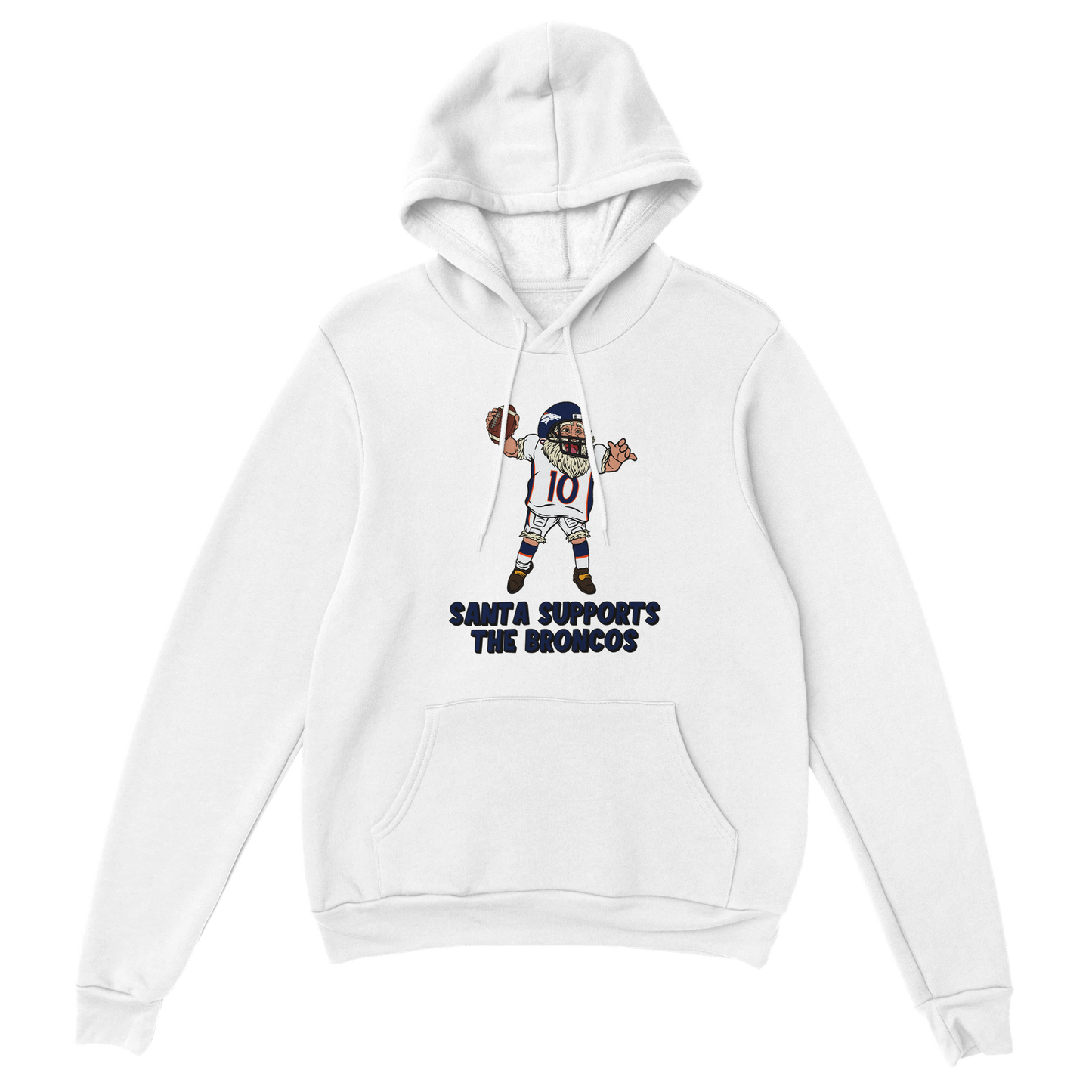 Denver Broncos Unisex Pullover Santa Hoodie