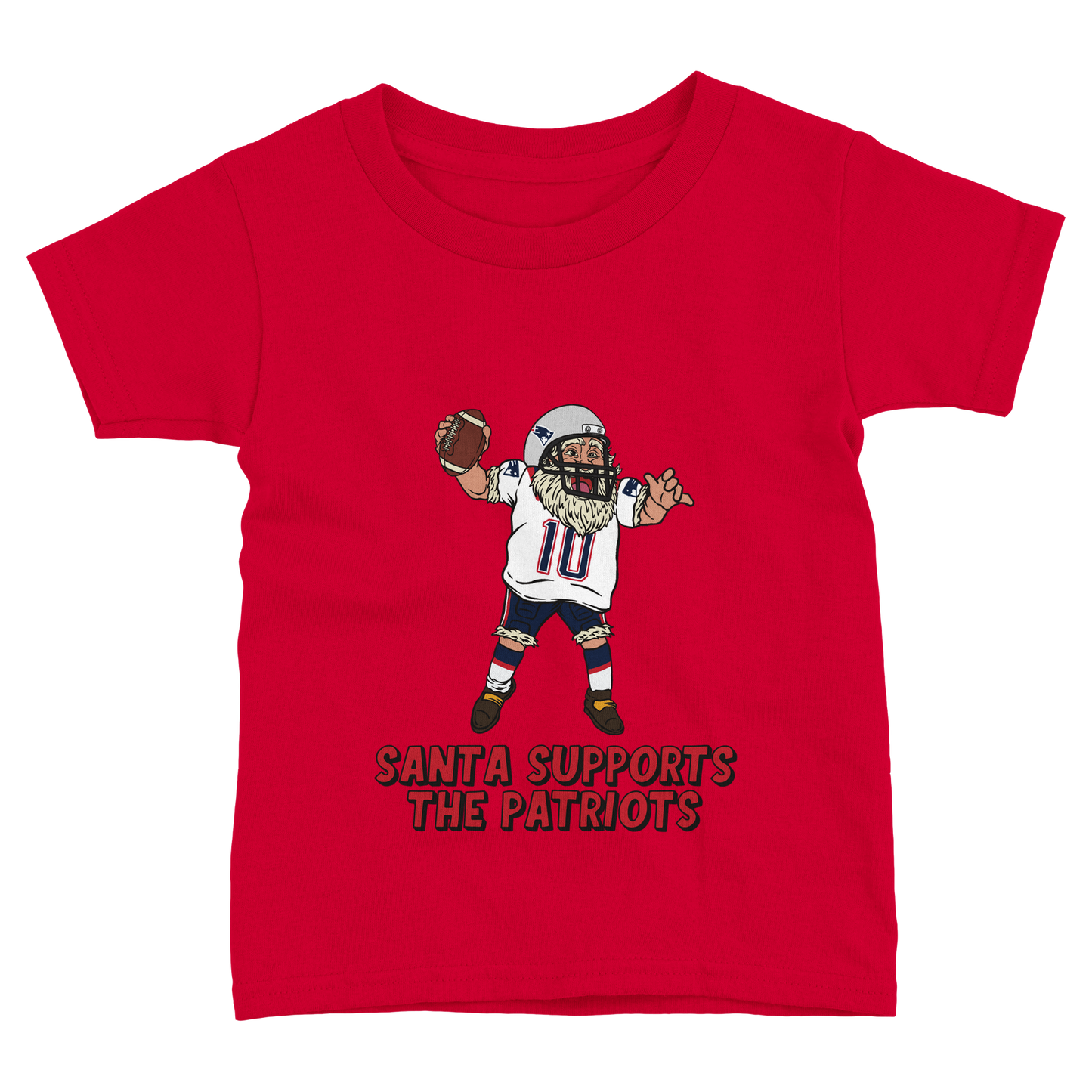 New England Patriots Toddler Fine Jersey Santa T-Shirt