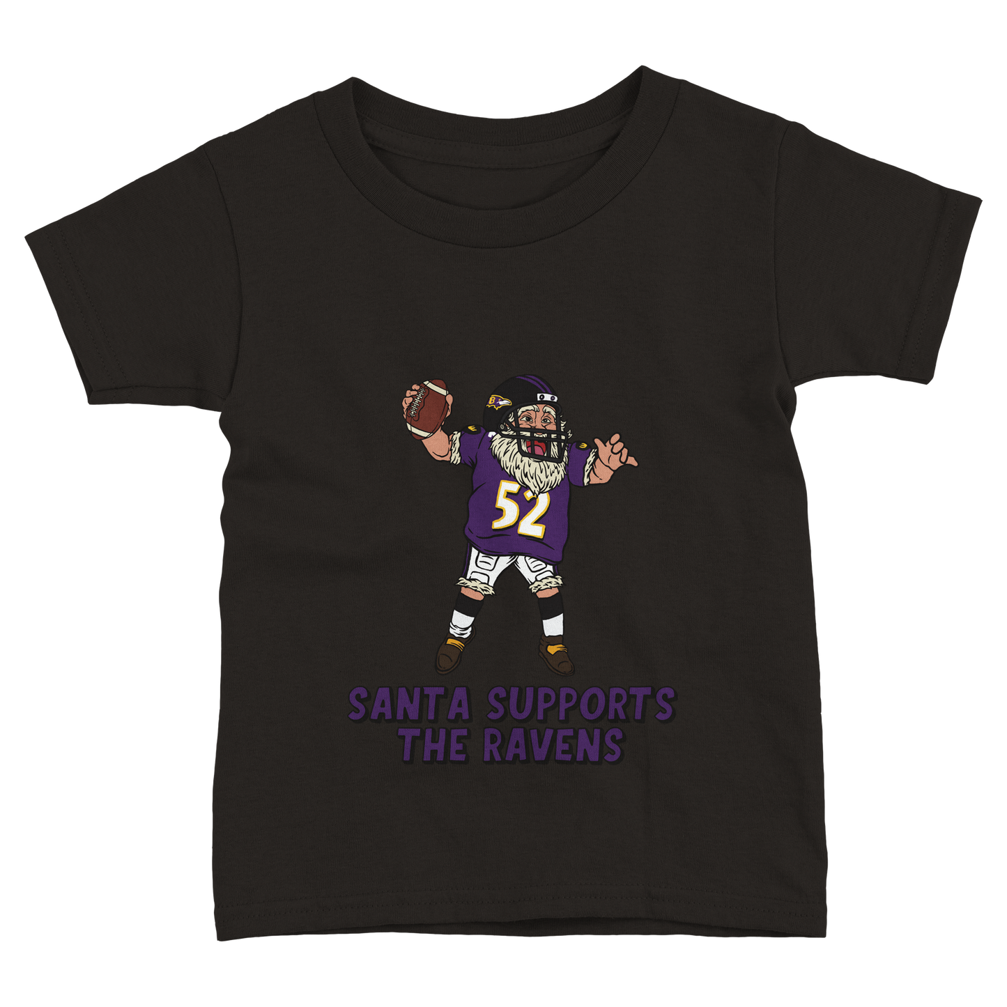 Baltimore Ravens Toddler Fine Jersey Santa T-Shirt