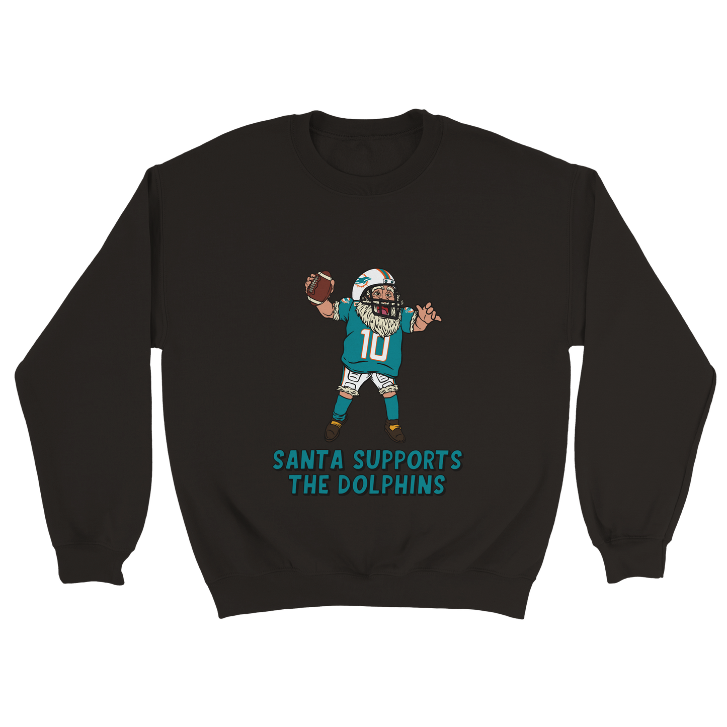 Miami Dolphins Unisex Crewneck Santa Sweatshirt