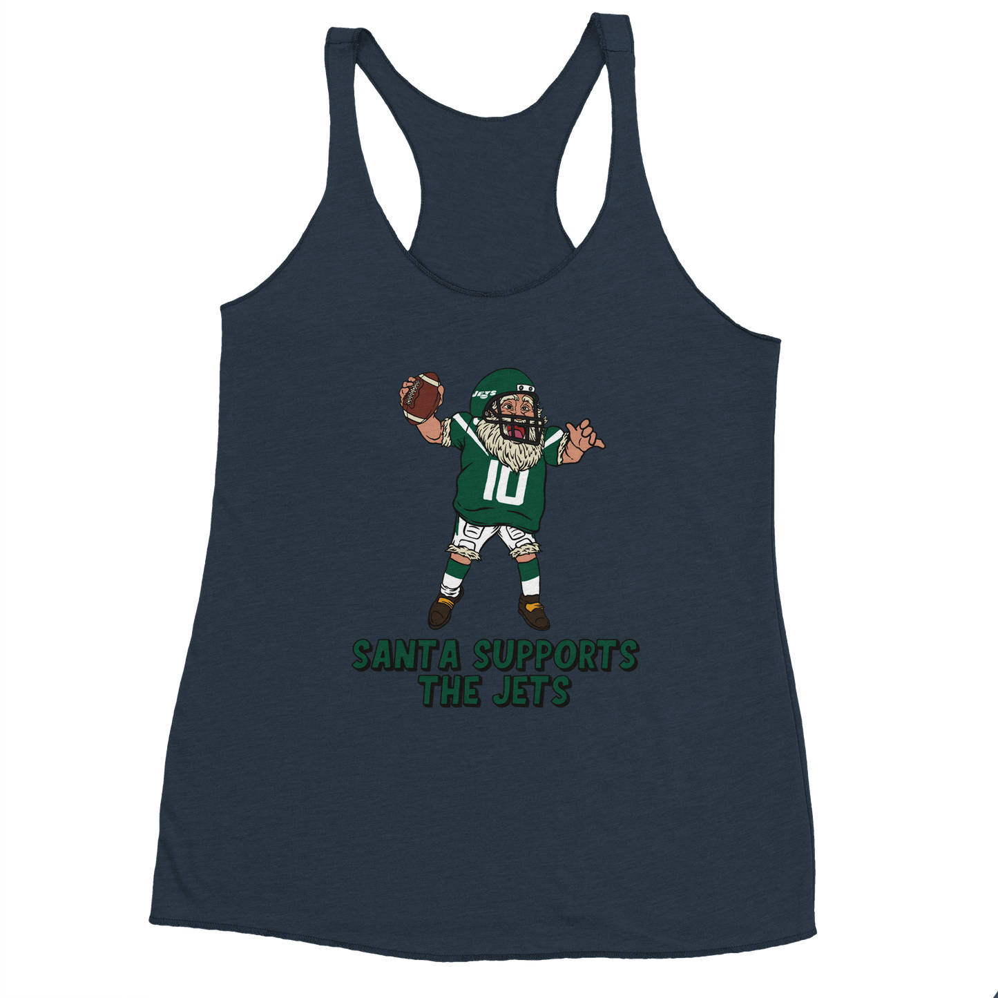 New York Jets Women's Racerback Santa Tank Top