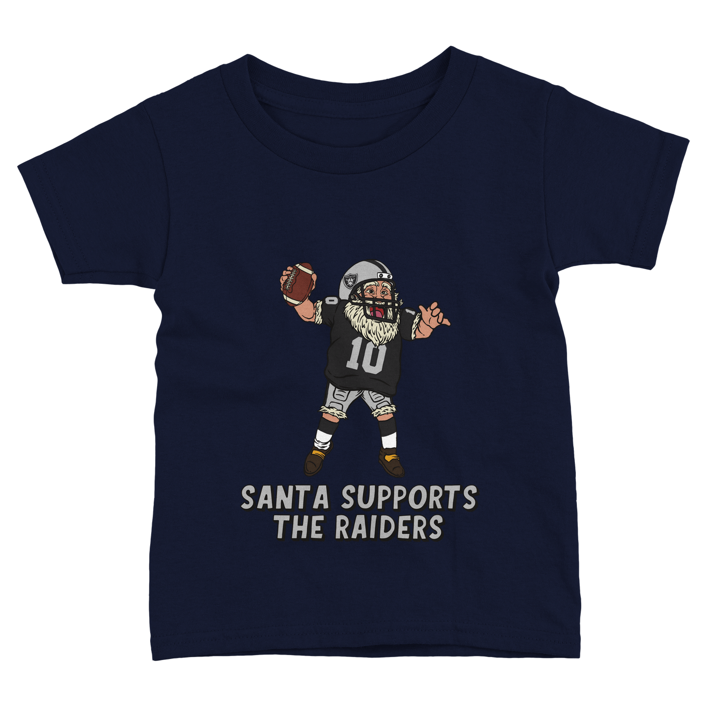 Las Vegas Raiders Toddler Fine Jersey Santa T-Shirt