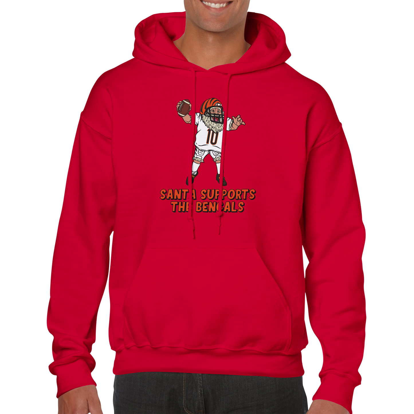 Cincinnati Bengals Unisex Pullover Santa Hoodie