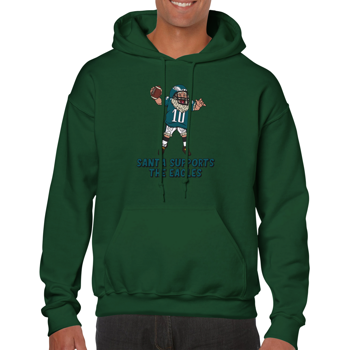 Philadelphia Eagles Unisex Pullover Santa Hoodie