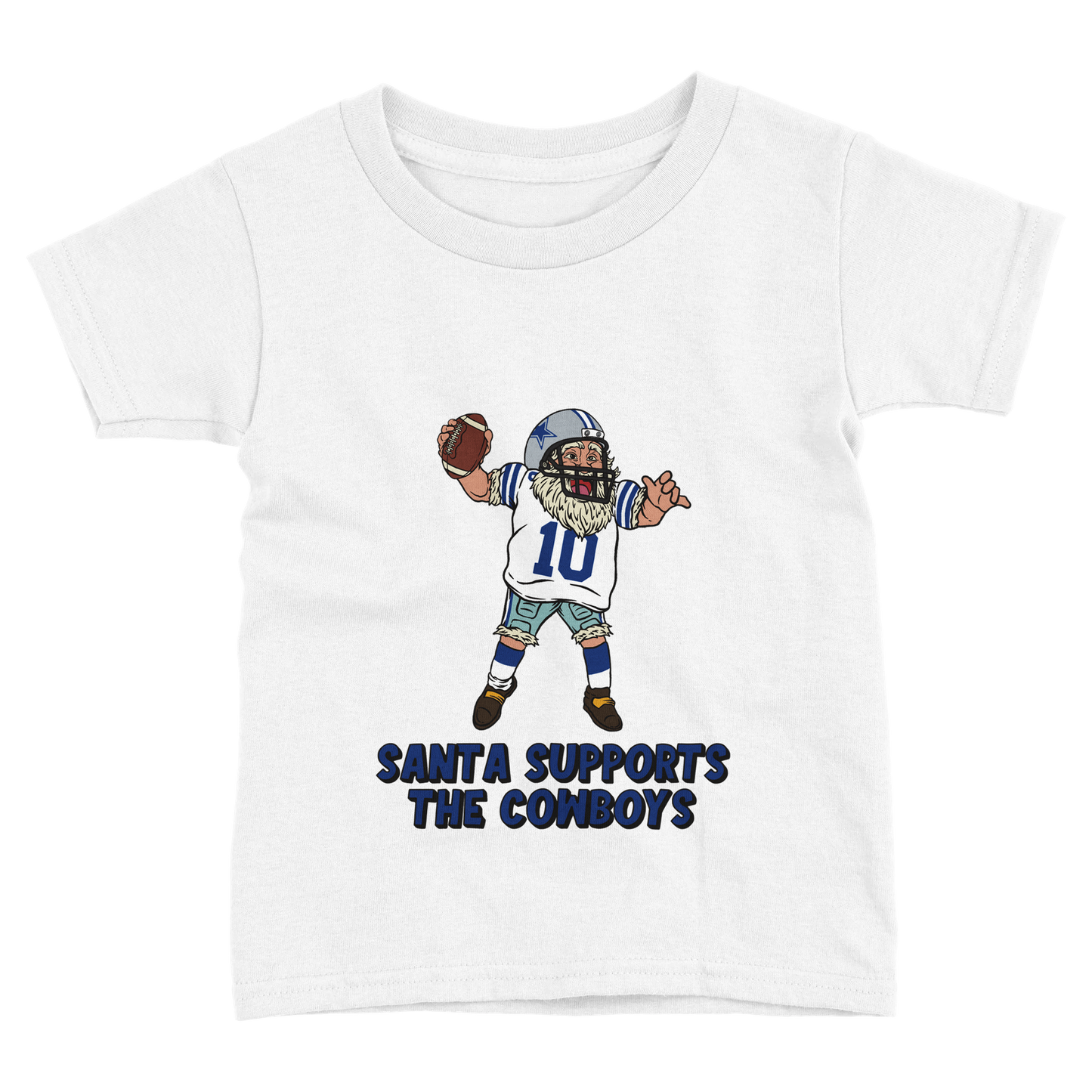 Dallas Cowboys Toddler Fine Jersey Santa T-Shirt