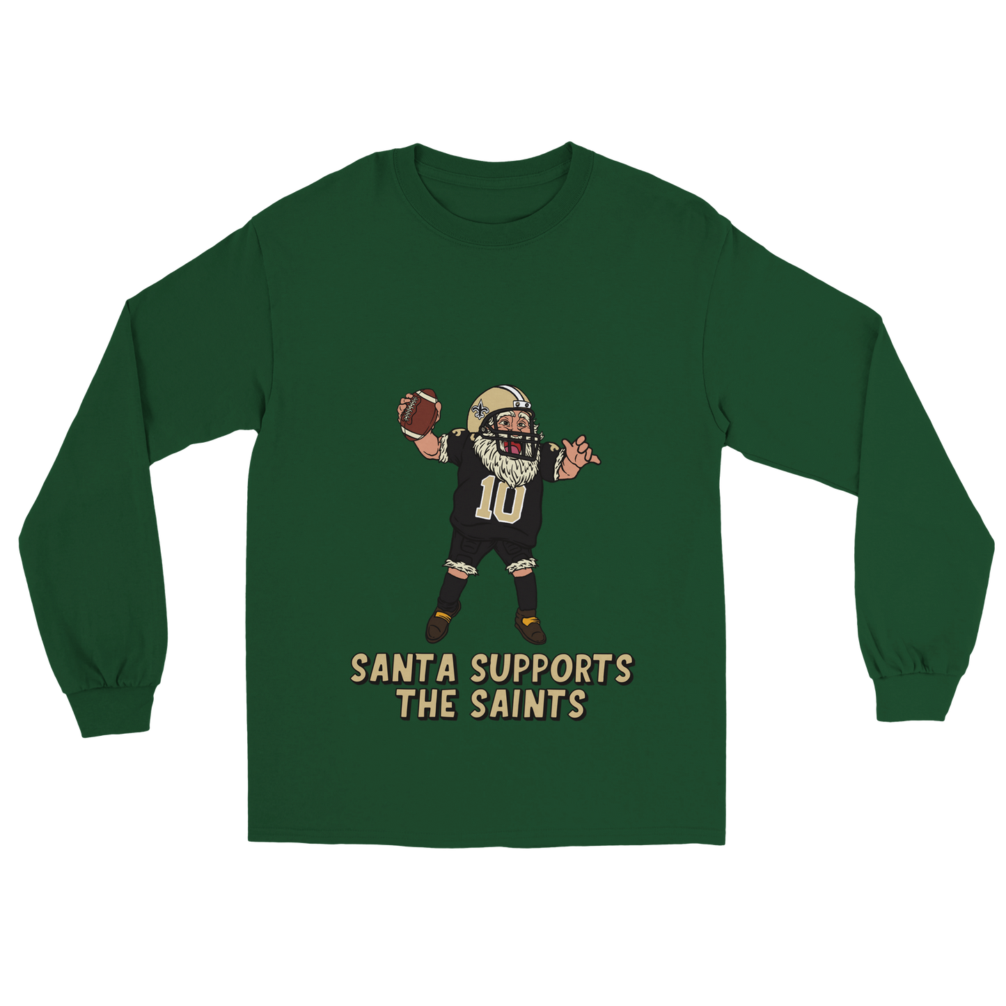 New Orleans Saints Unisex Longsleeve Santa T-shirt