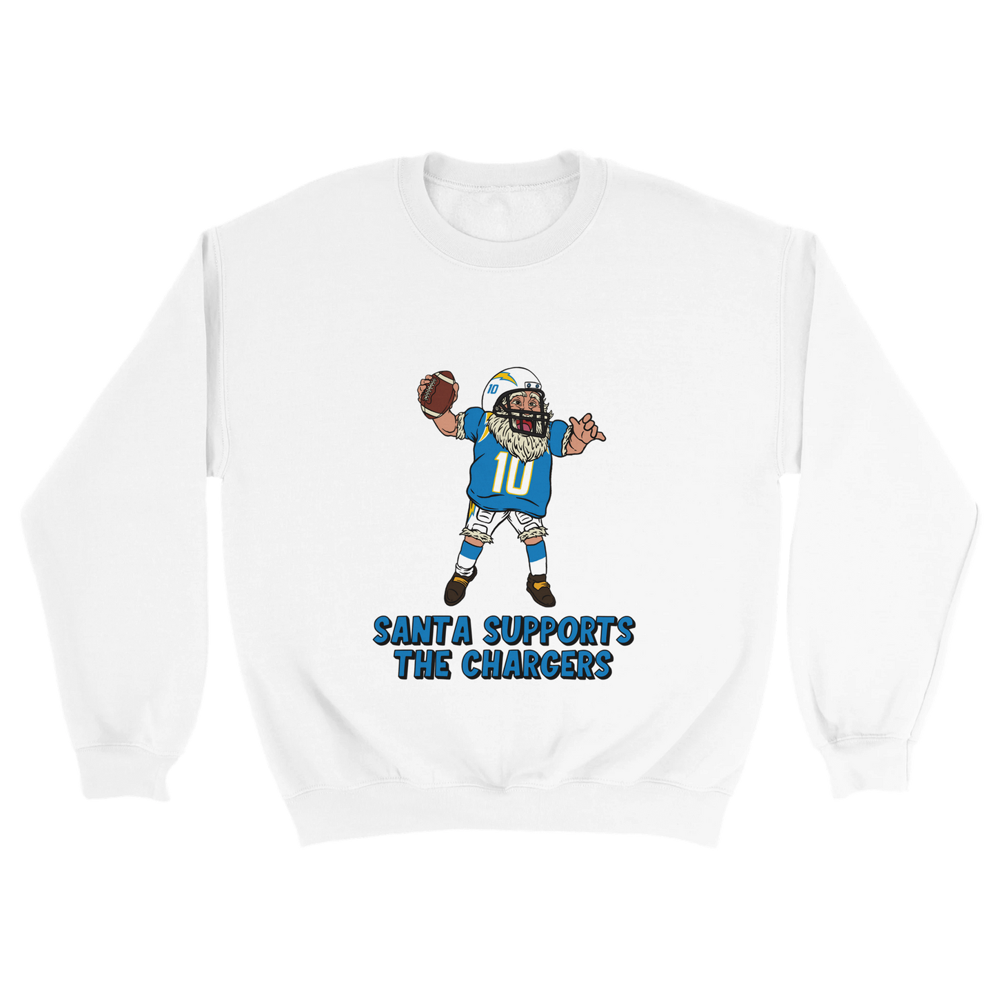 Los Angeles Chargers Unisex Crewneck Santa Sweatshirt