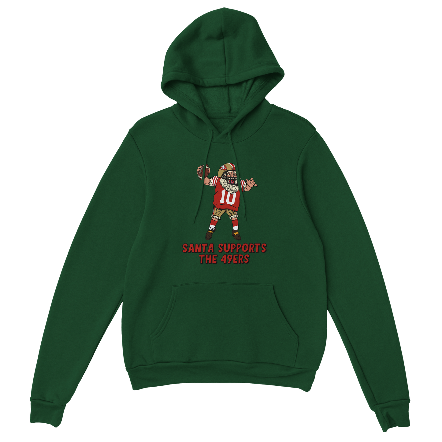 San Francisco 49ers Unisex Pullover Santa Hoodie