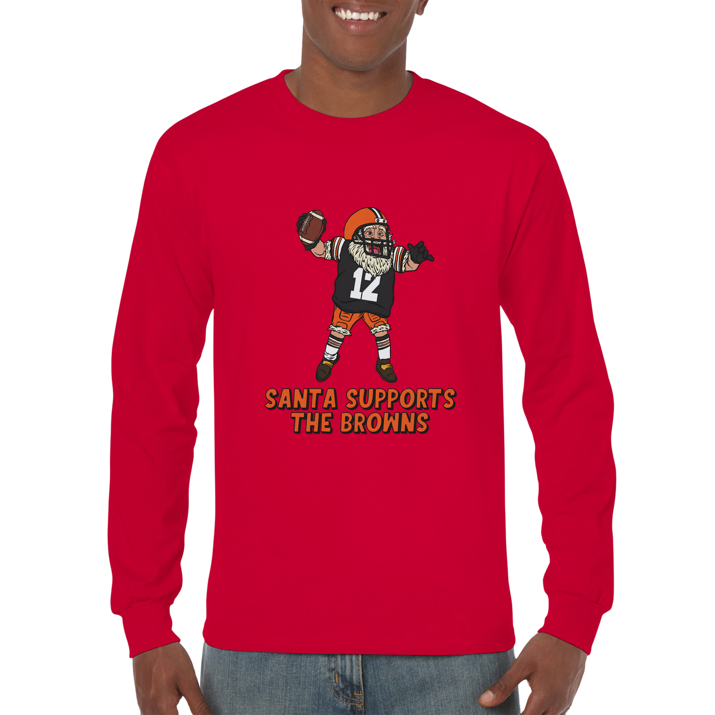 Cleveland Browns Unisex Longsleeve Santa T-shirt