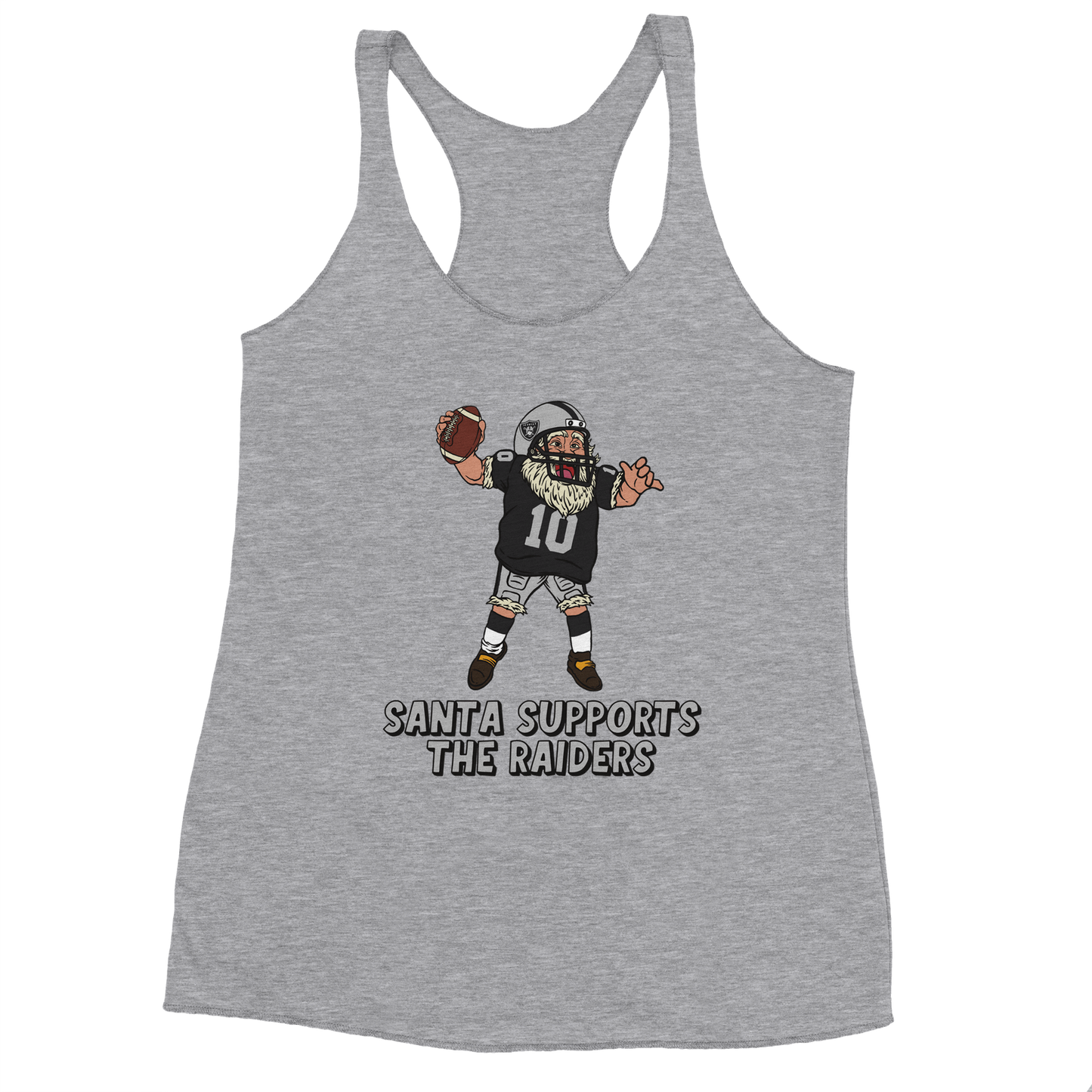 Las Vegas Raiders Women's Racerback Santa Tank Top