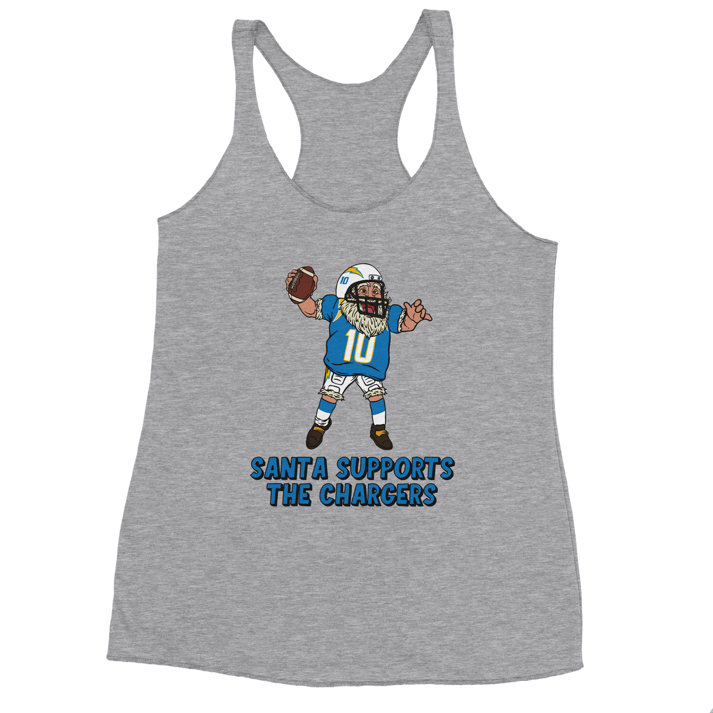 Los Angeles Chargers Women's Racerback Santa Tank Top