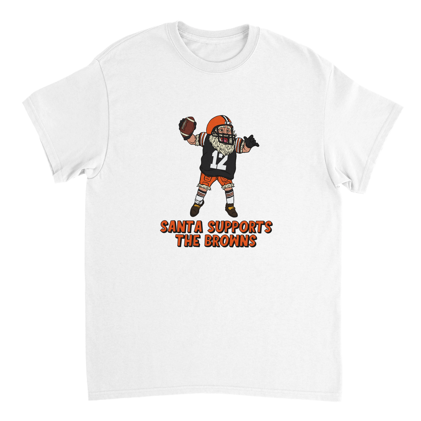 Cleveland Browns Unisex Crewneck Santa T-shirt