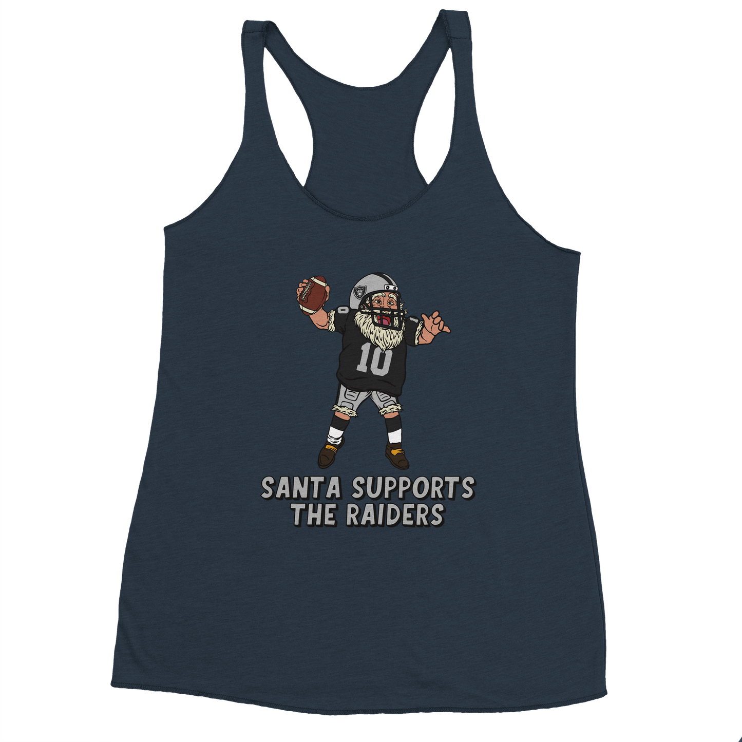 Las Vegas Raiders Women's Racerback Santa Tank Top