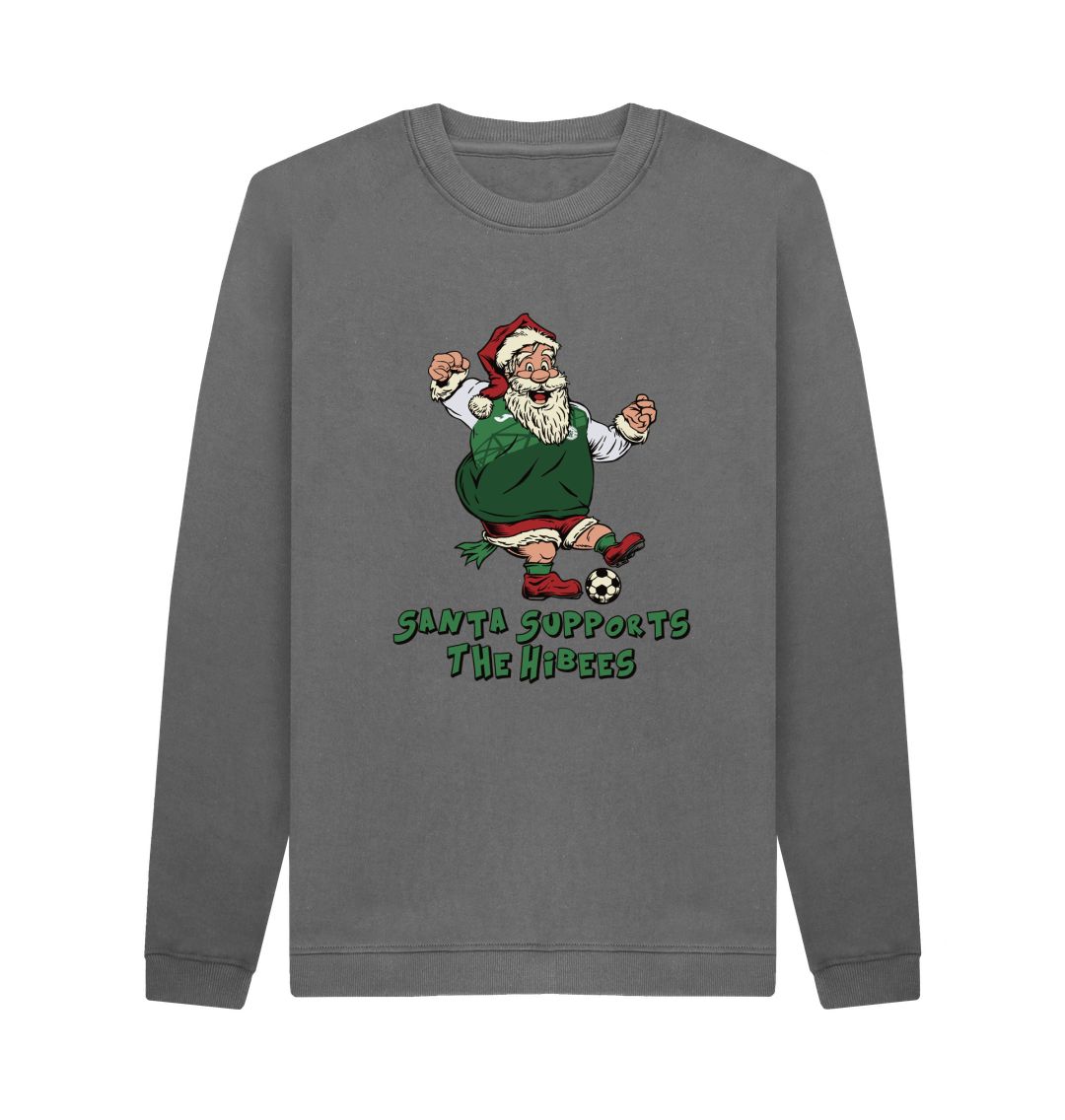 Slate Grey Hibernian Men's Santa Jumper