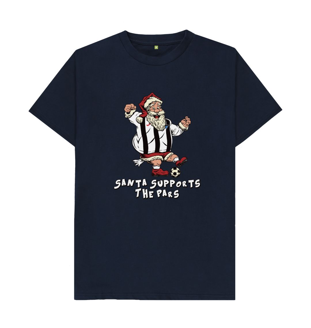 Navy Blue Dunfermline Men's Santa T-shirt