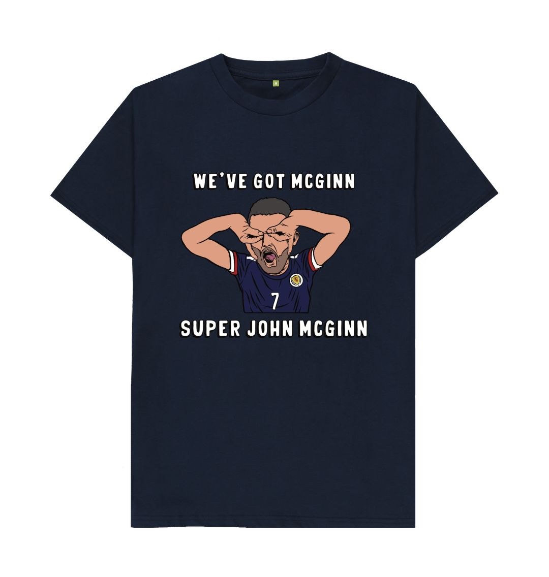 Navy Blue Scotland Euro 2024 Super McGinn Men's T-shirt