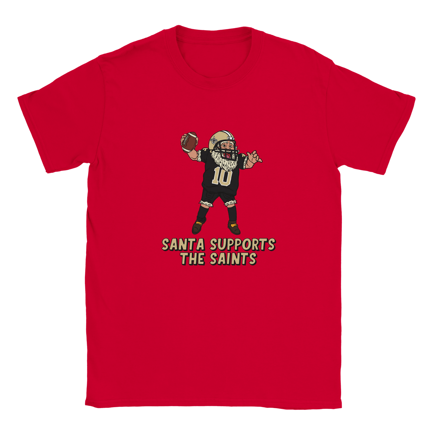 New Orleans Saints Kids Crewneck Santa T-shirt