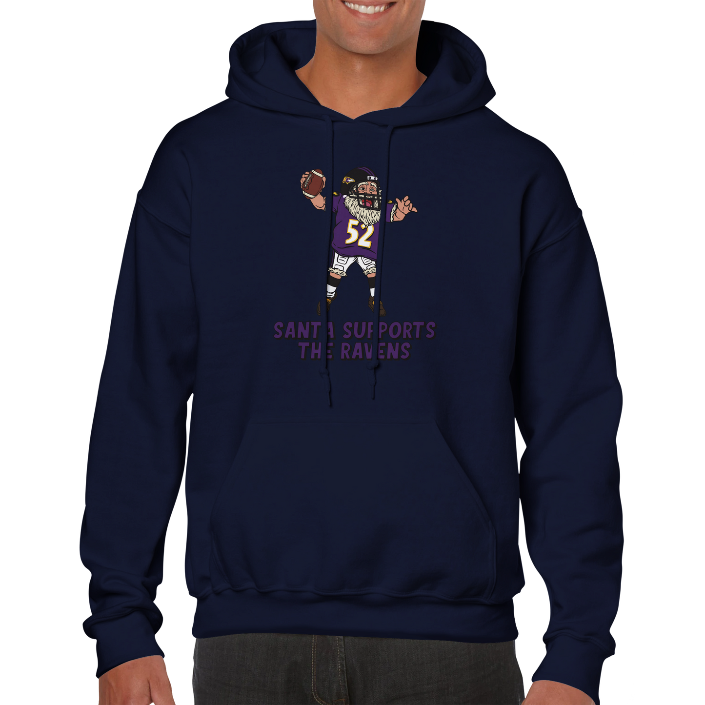 Baltimore Ravens Unisex Pullover Santa Hoodie