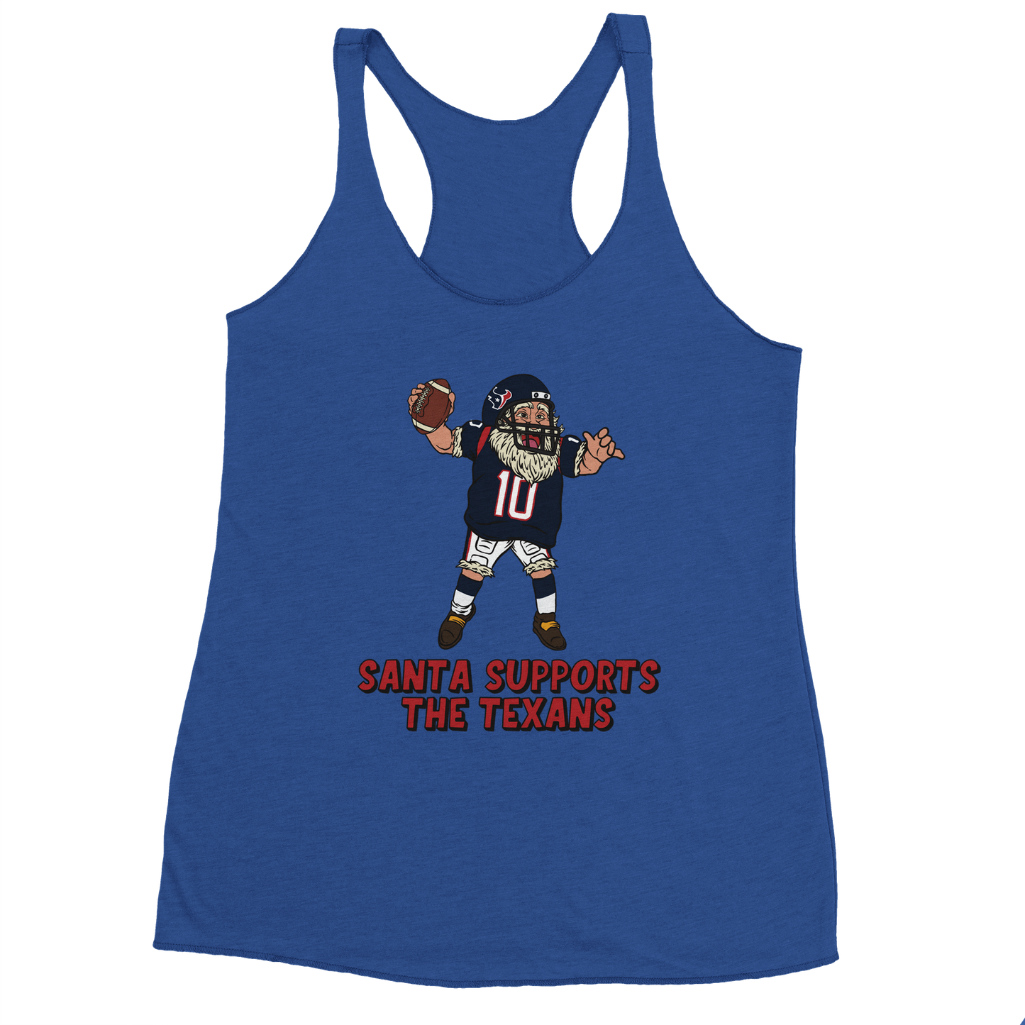 Houston Texans Women's Racerback Santa Tank Top