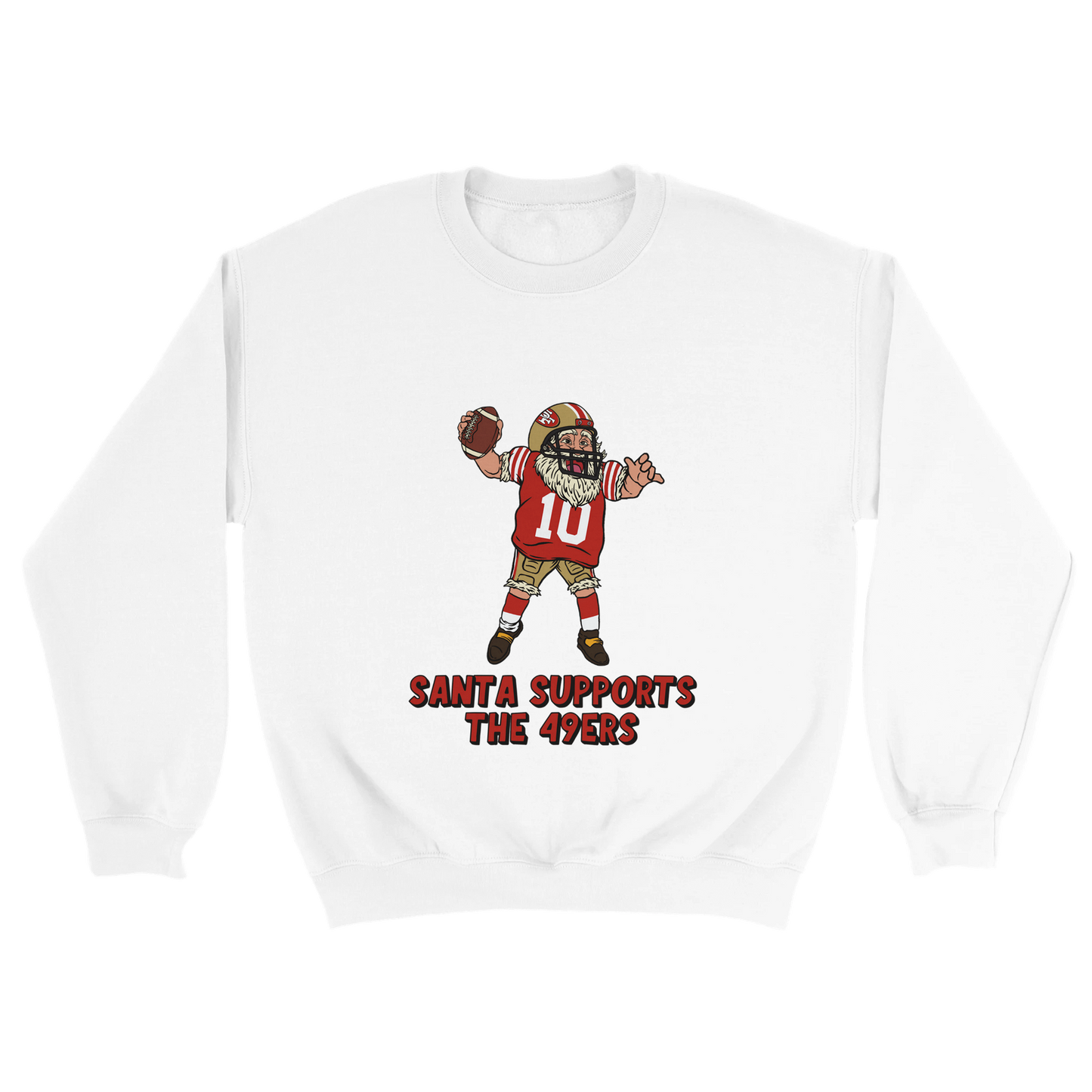 San Francisco 49ers Unisex Crewneck Santa Sweatshirt